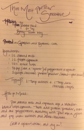Thin Mint Protein Smoothie_Recipe Card
